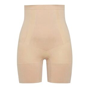 NWT Spanx Oncore high-waisted mid-thigh short size Small Soft Nude